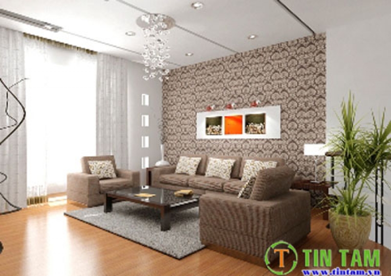 Giay dan tuong phong khach q2